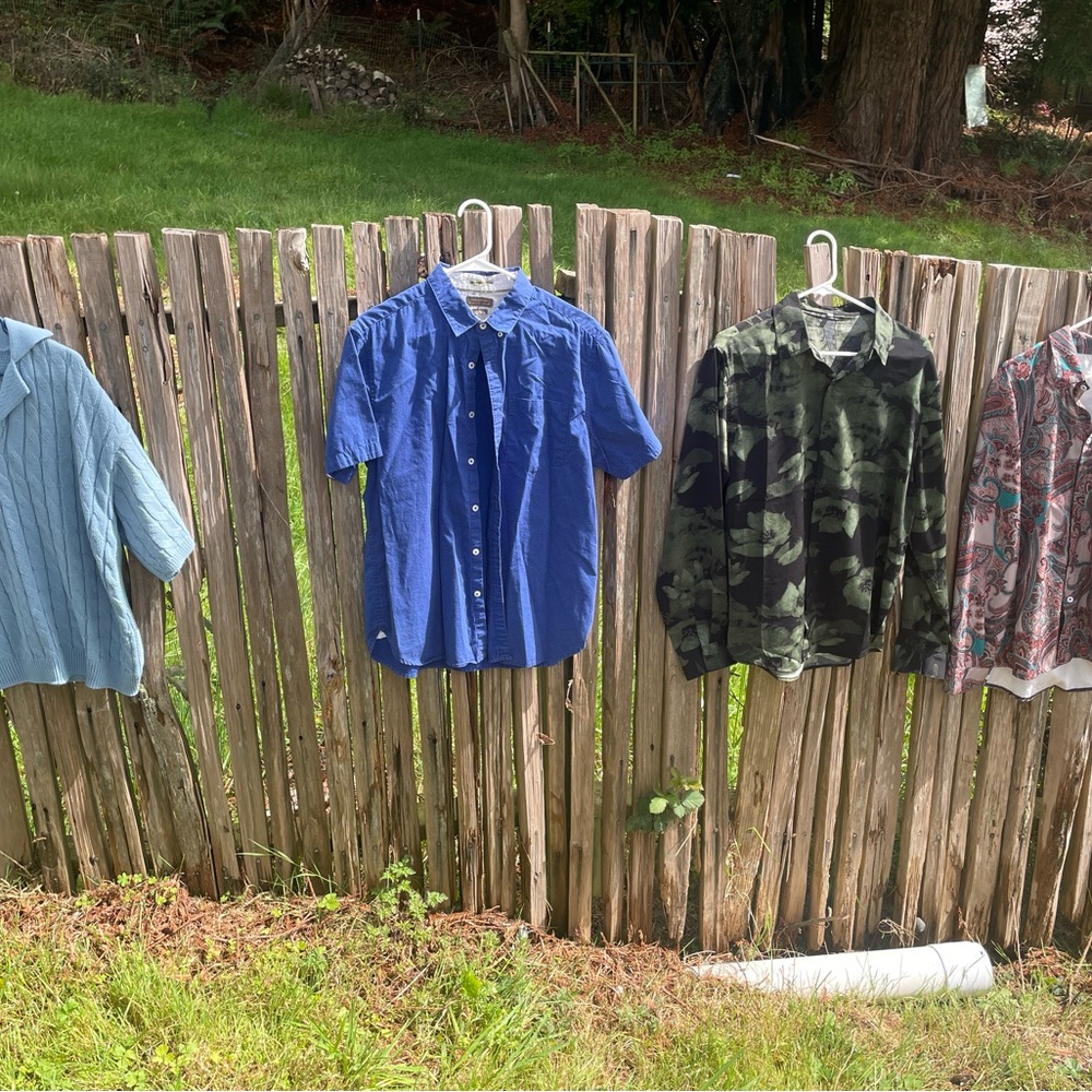 Lightweight Mustard Button-Up 2 piece Set & Flashy Button ups